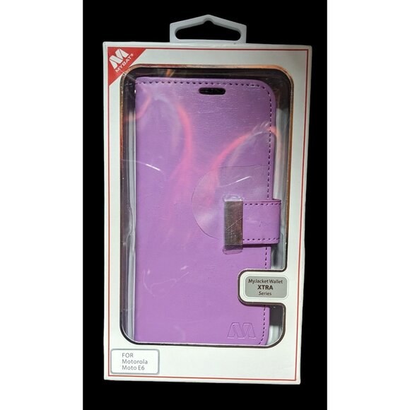 MyJacket Wallet Xtra Purple Case For Motorola Moto E6 - Picture 1 of 4